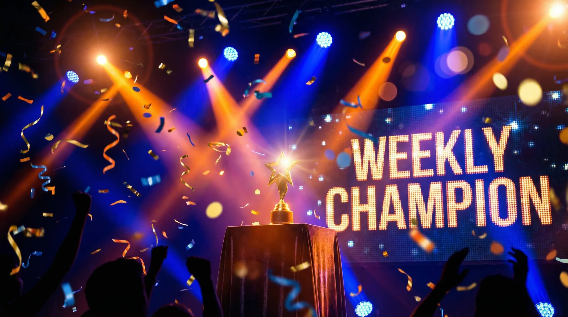 必撸大赛 本周冠军颁奖典礼现场