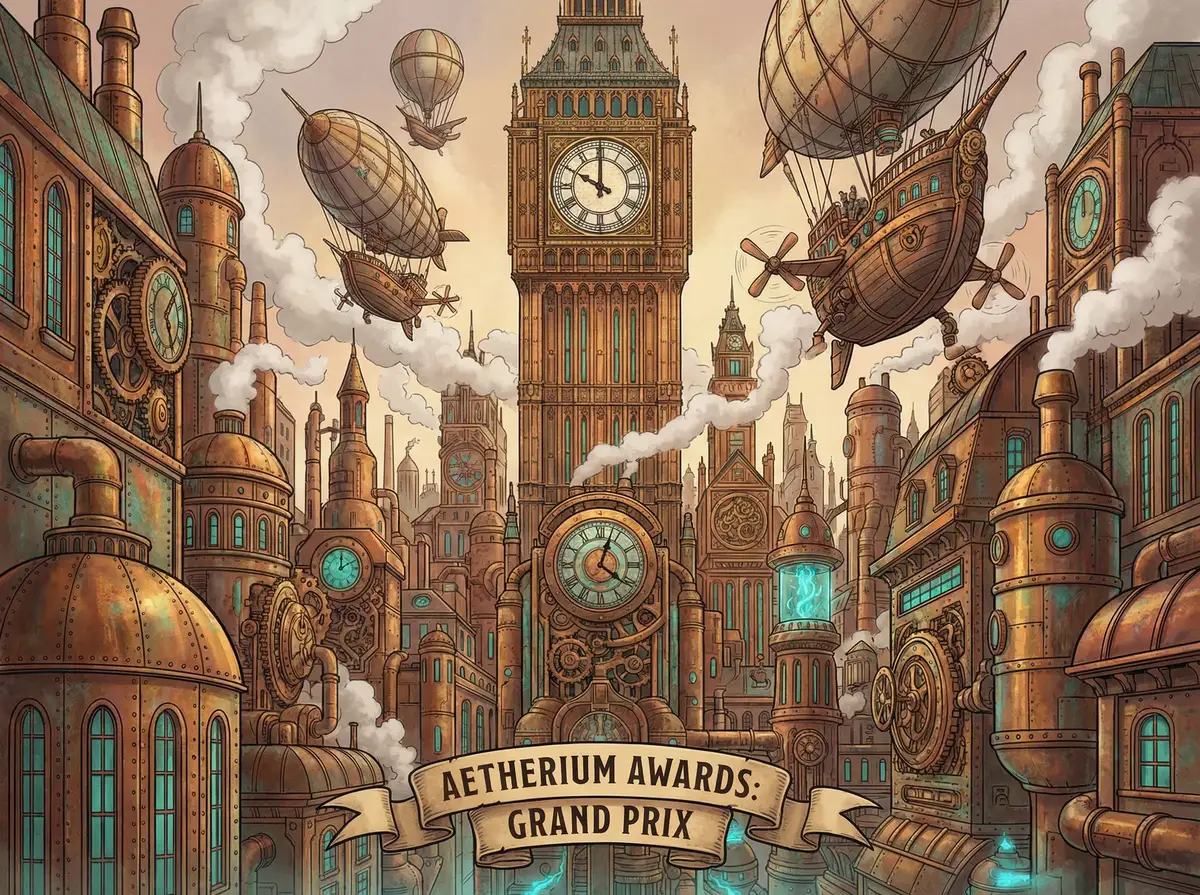 必撸大赛 参赛作品 - 蒸汽纪元插画作品